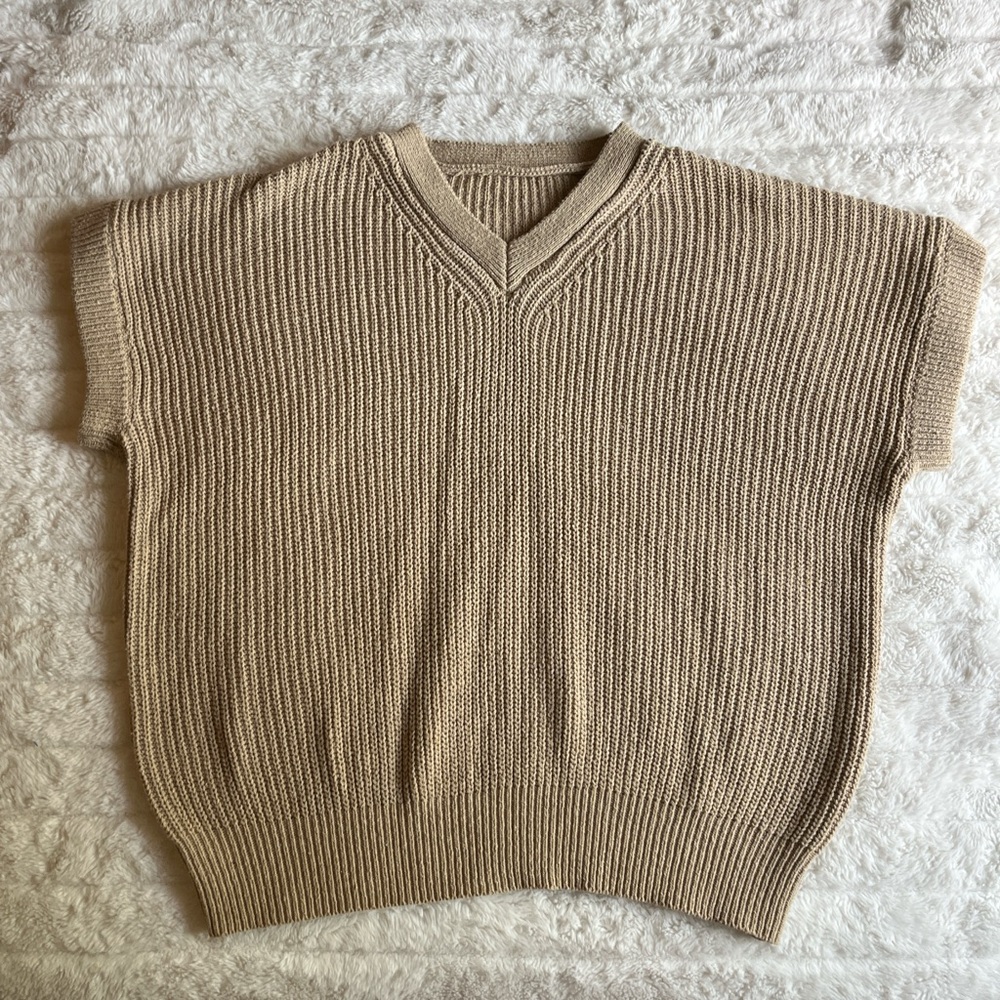 tan knit sweater